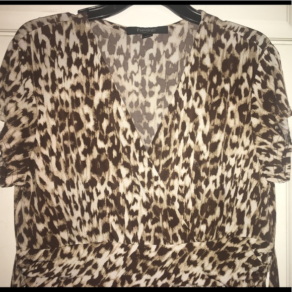 Pantology Brown and Cream Leopard Print - Size L - Picture 4 of 5