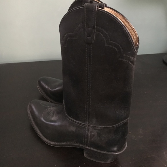 Black Double-H boots in box main image 4