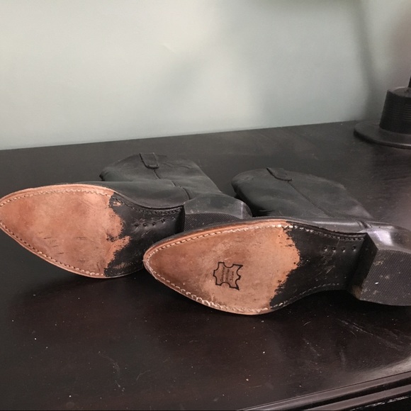 Black Double-H boots in box