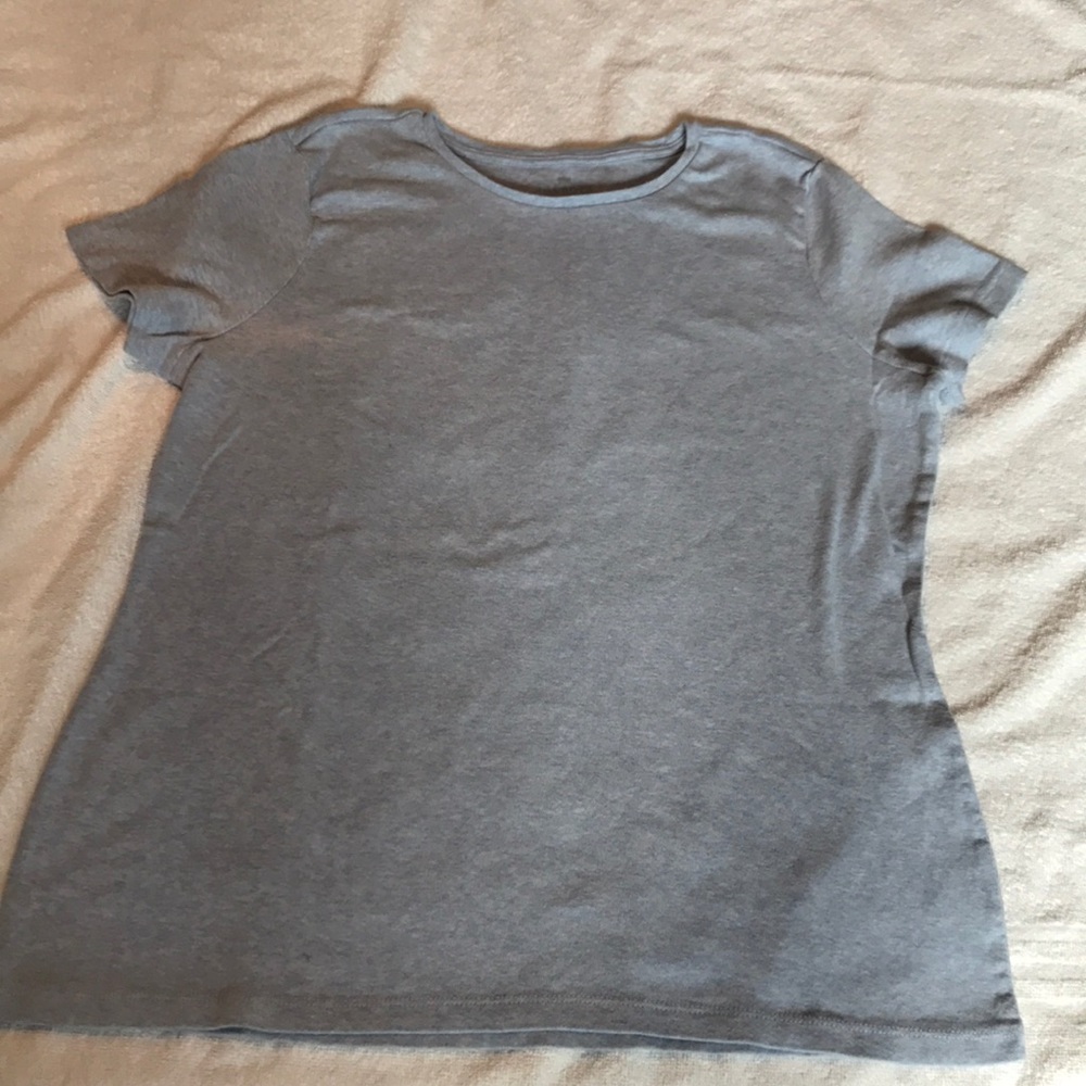 Talbots knit shirt size L blue knit