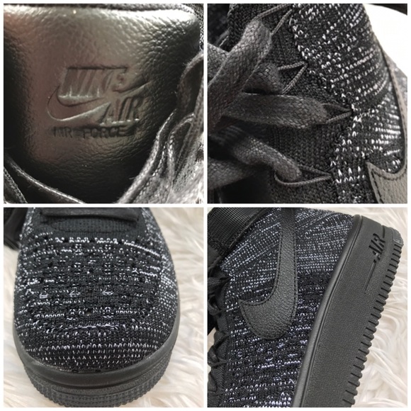 NWT Air Force 1 Flyknit Black/White WMNS - Picture 8 of 8