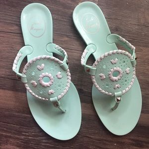 NWOB Jack Rogers Georgica mint jelly sandals