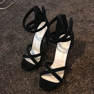 Size 7.5 strappy high heels