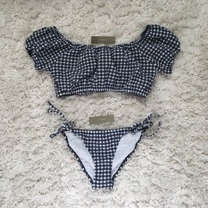 J. CREW Gingham 2 Piece Bikini