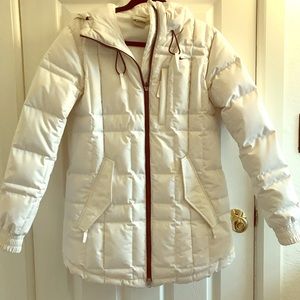 Nike 550 white puffer coat. Size small.