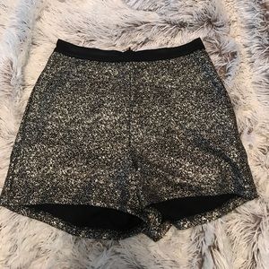 Gold and black shorts