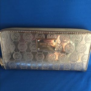 Michael Kors Rose Gold ZIP Around Wallet