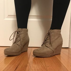 Tan booties