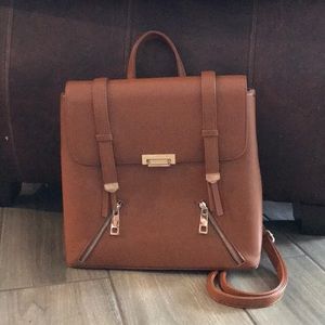 Brown “leather” backpack