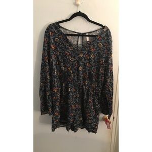 Xhilaration Navy Blue Romper