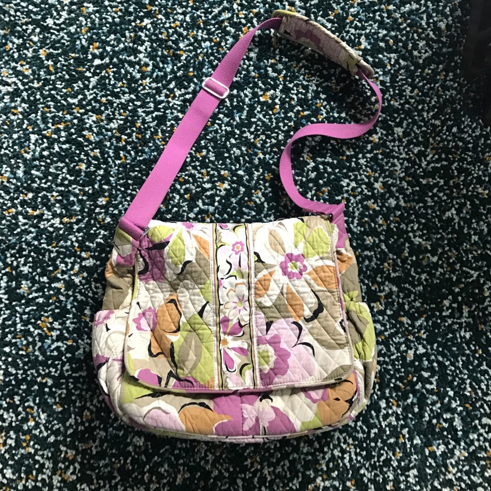 Used Vera Bradley Messenger Diaper Bag