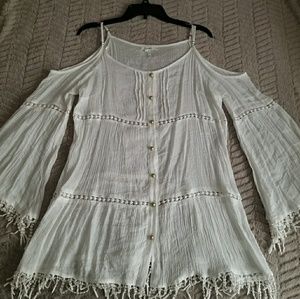 Sheer white Boho Top/dress