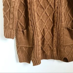 Zaful Sweaters - Zaful Large Chunky Knit Brown Pocket Tunic Sweater Zaful Sweaters - Zaful Large Chunky Knit Brown Pocket Tunic Sweater