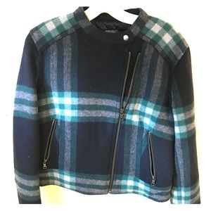 Women’s large Gap green and blue plaid jacket