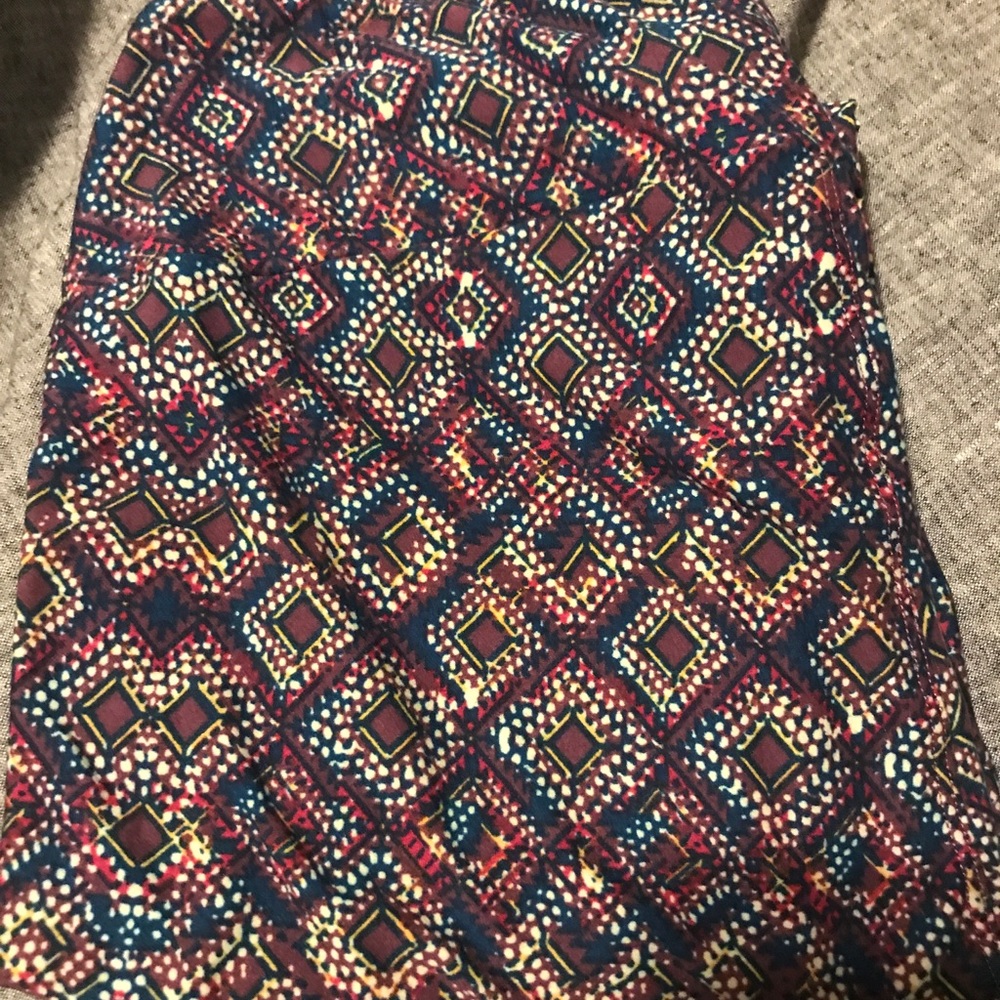 TC Lularoe Purple Print Leggings