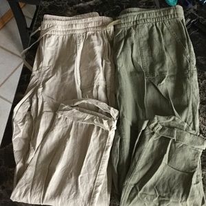 Bundle. Old navy linen cropped pants