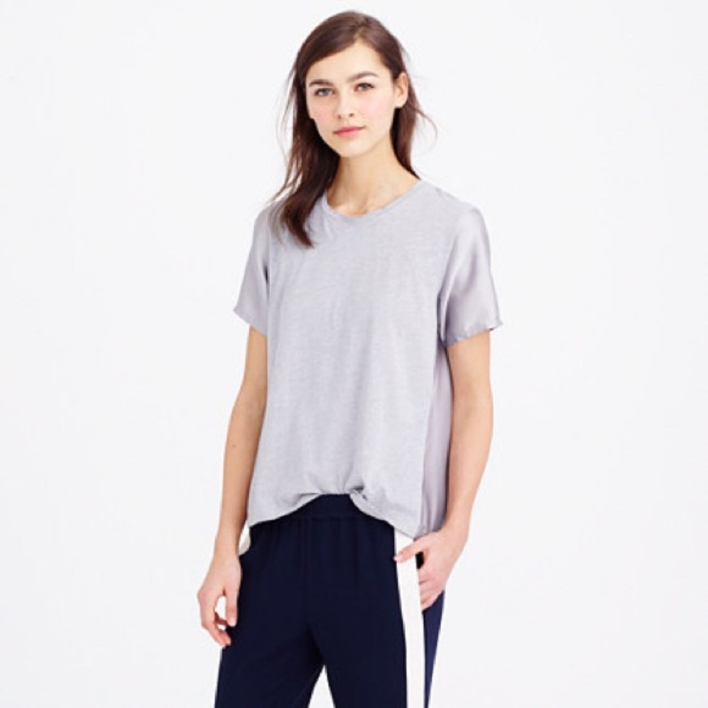 J.Crew Silky Knit T-shirt in Gray