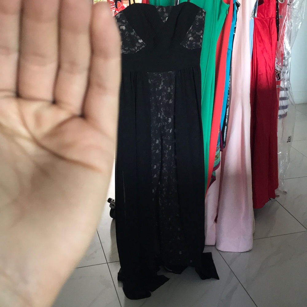 Black lacey jump suit with tail