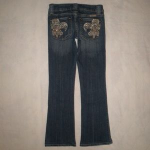 Miss Me Fleur di Lis Boot Cut Jeans Size 26
