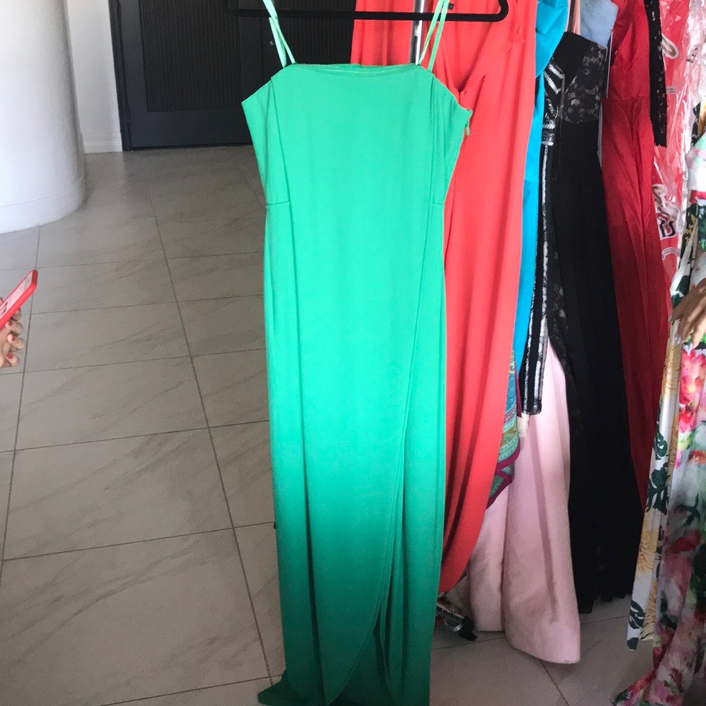 Strapless bright dress