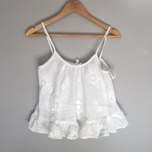 Kendall&Kylie white lace crop top (new with tags)