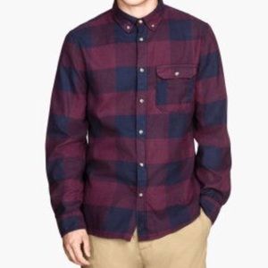 *SOLD* Navy & Maroon Flannel