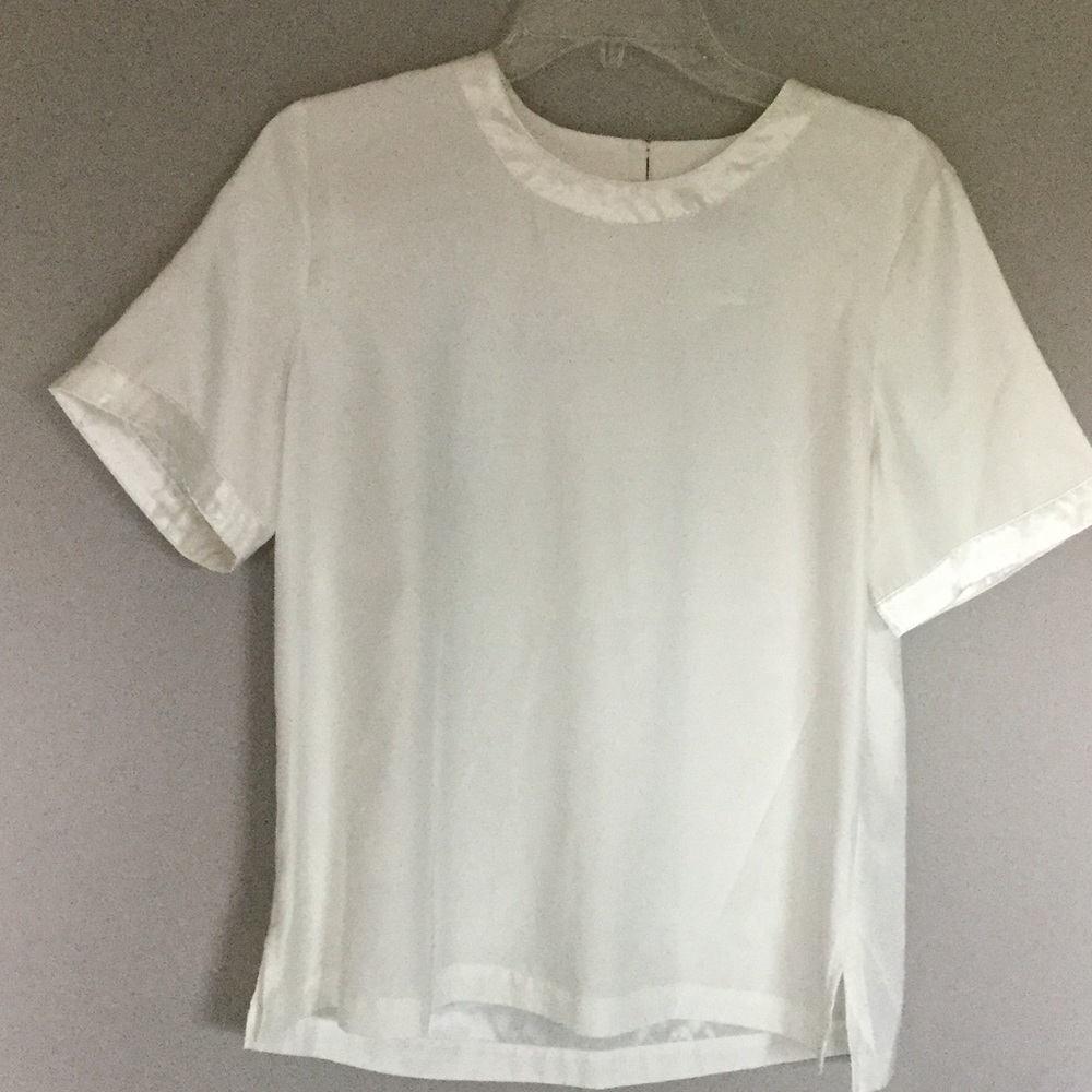 White satin shirt