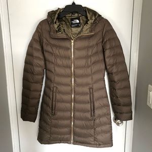 North Face Gotham Parka in Taupe w/ Gold hardware