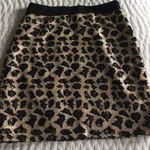 NWT leopard sequin skirt