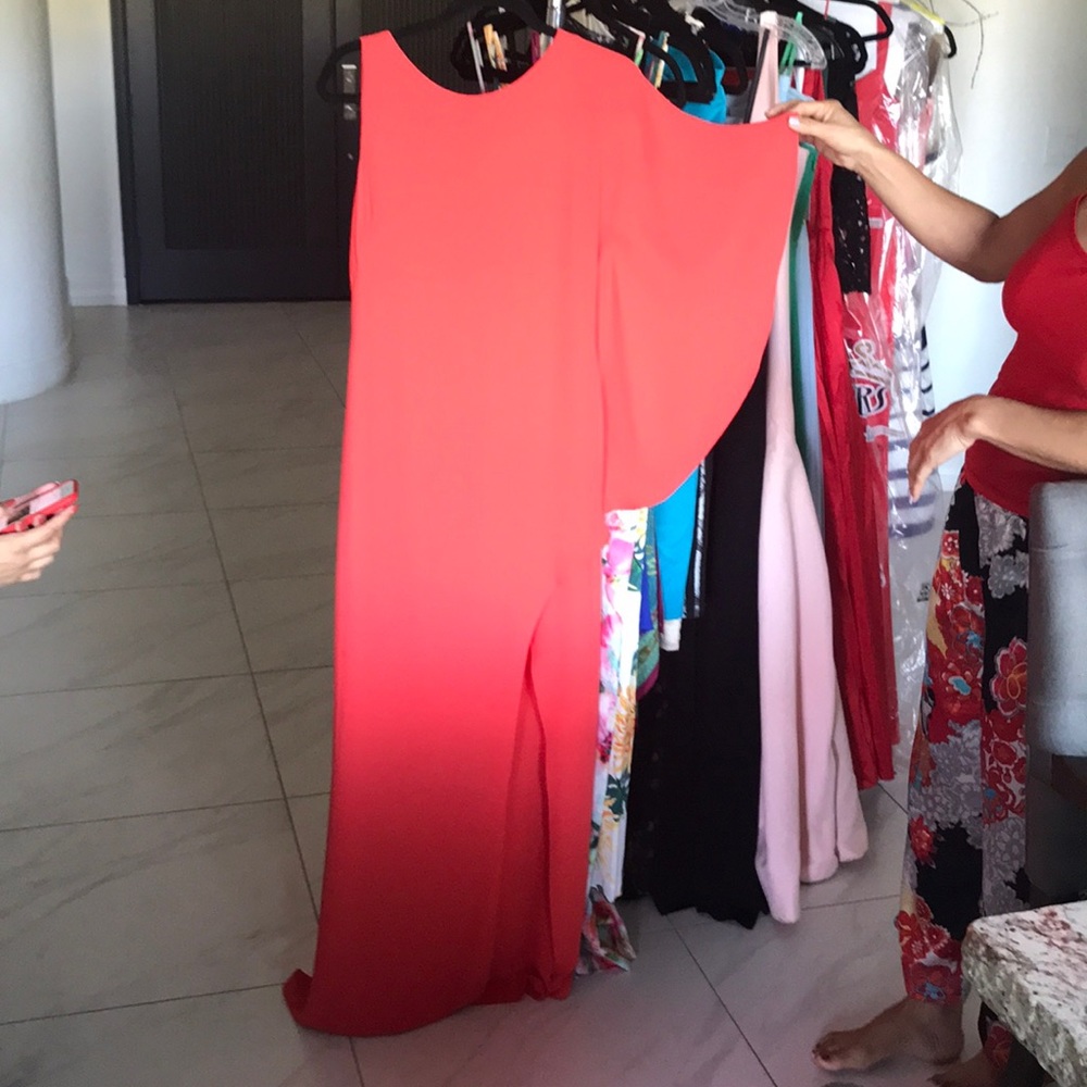Orange red dress