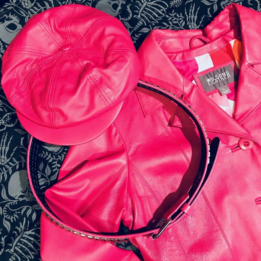 Bubble Gum Pink Wilson Leather Jacket