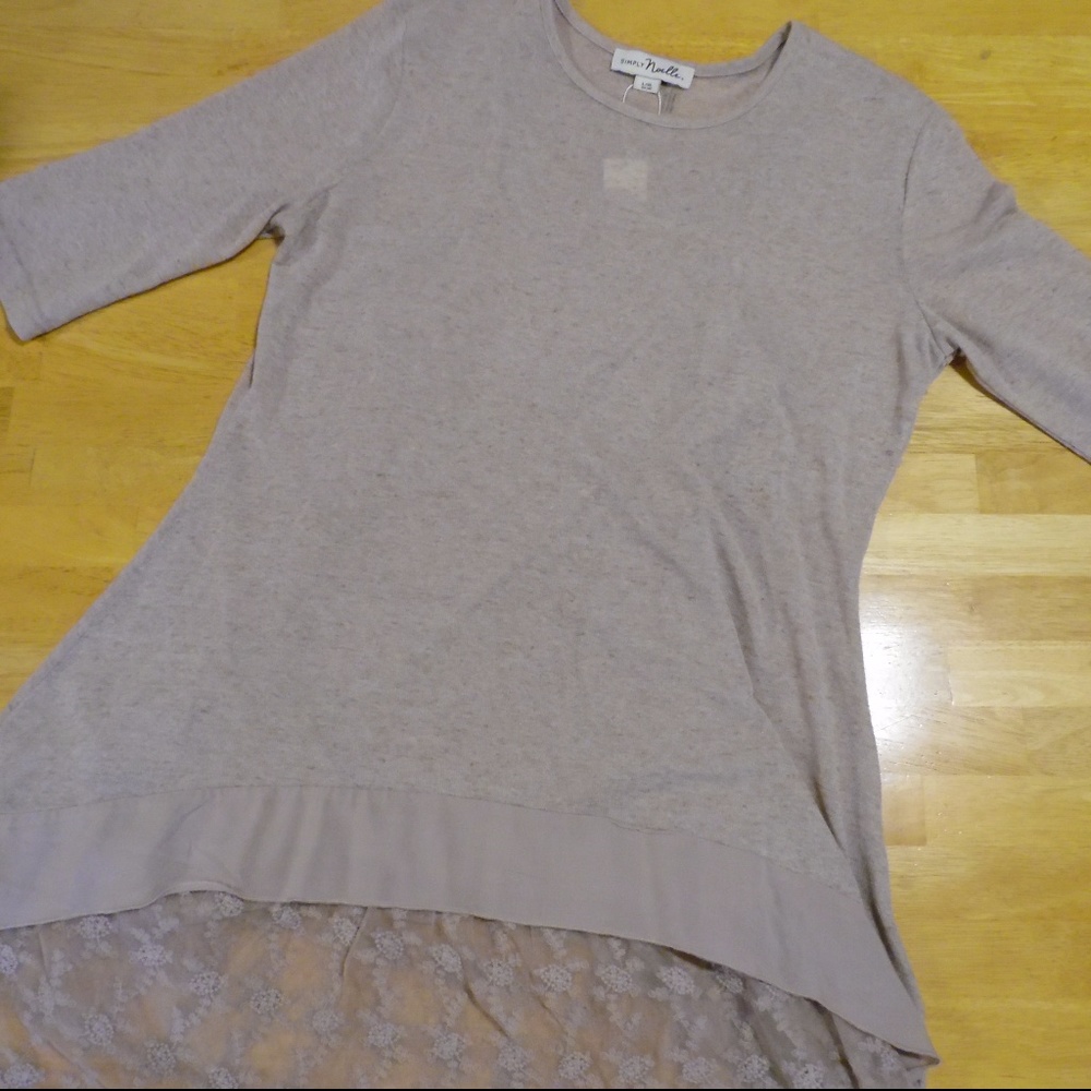 Simply Noelle Beige / Light Tan Blouse