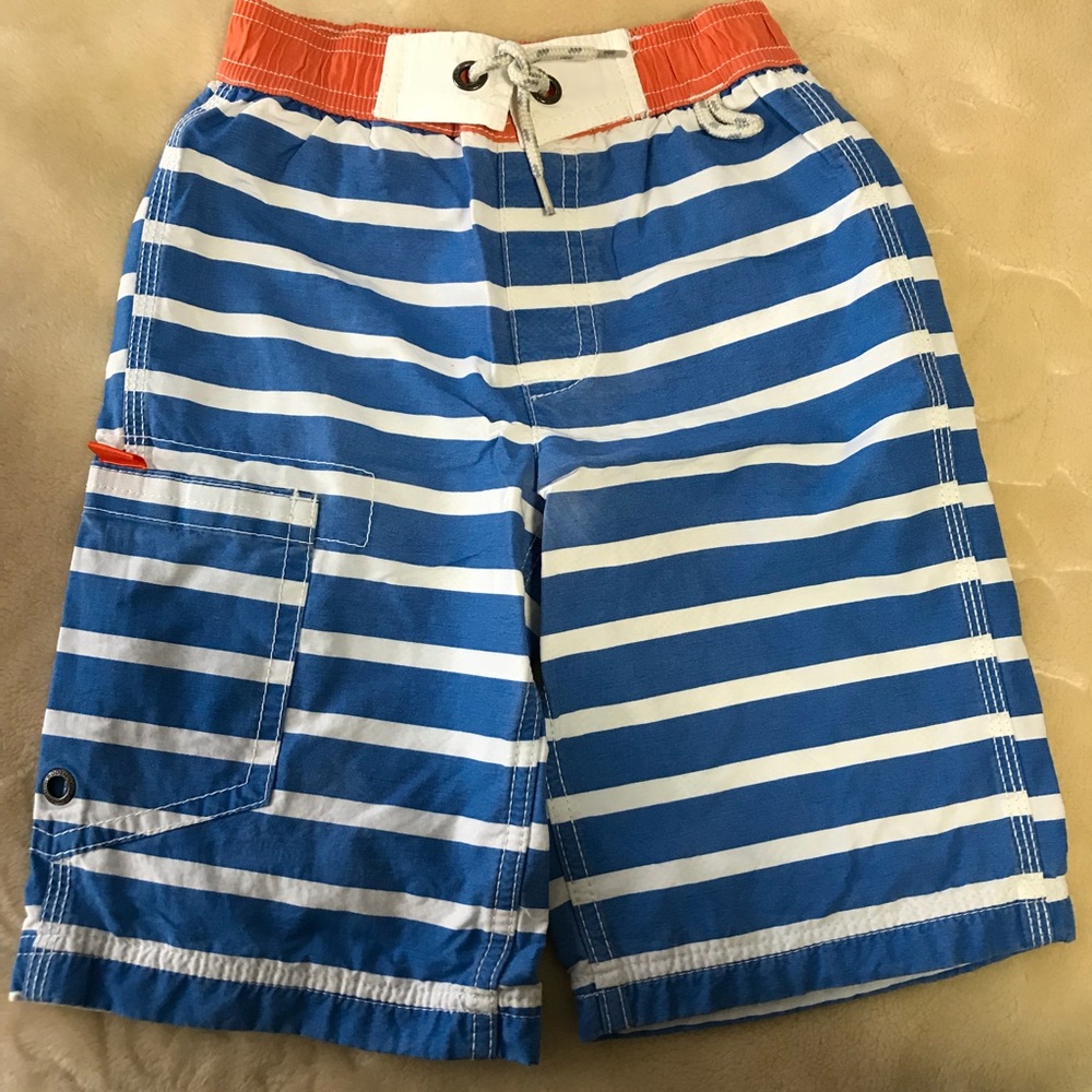 A Mini Boden Boys Pair of Swimming Shorts Size 5/6