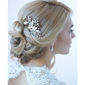 USABride Gold plated hair piece for wedding