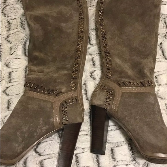 Carlos by Carlos Santana brand new black suede... | Depop Brand new Carlos Santana over the knee boots
