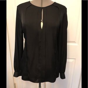 Trina Turk silk open sleeve blouse
