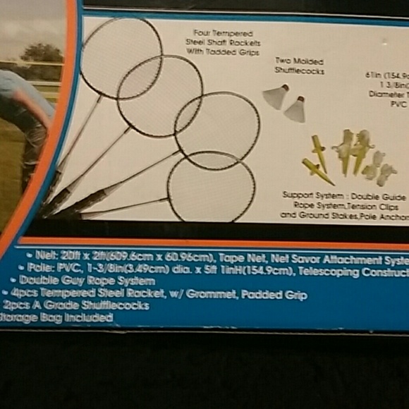 4 person Badminton set never opened - Picture 6 of 7