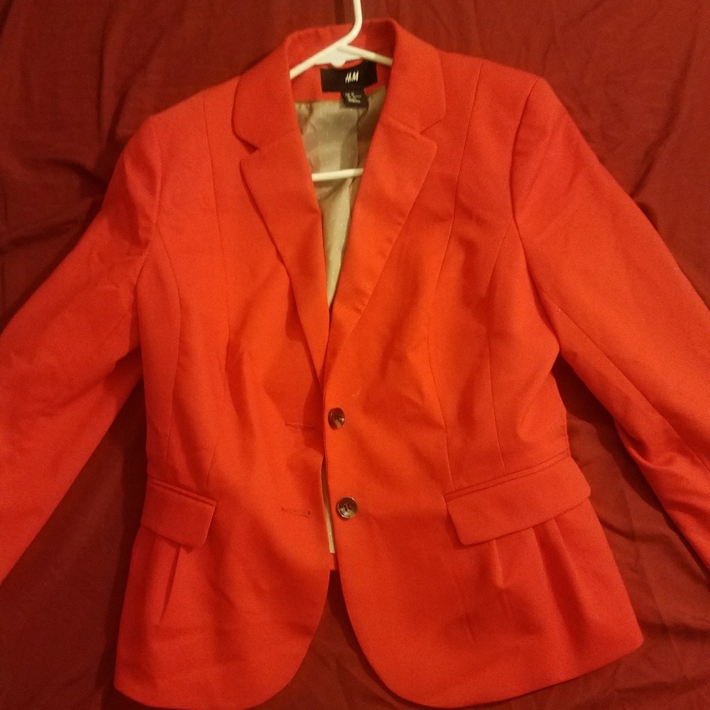 H&M Red Berry Blazer . Never worn!!