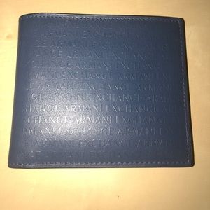 Navy Blue Armani Exchange Mens Wallet