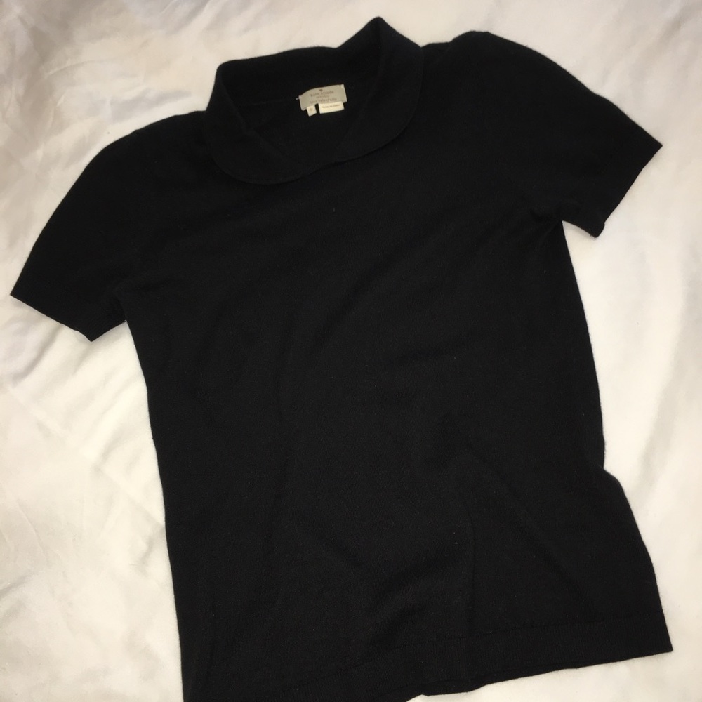 Peter Pan short sleeve Kate spade silk top.