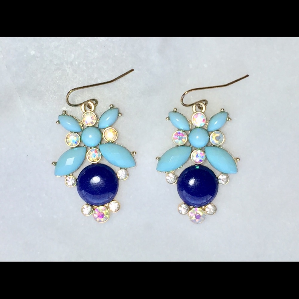 💙Blue Flower Statement Earrings💙