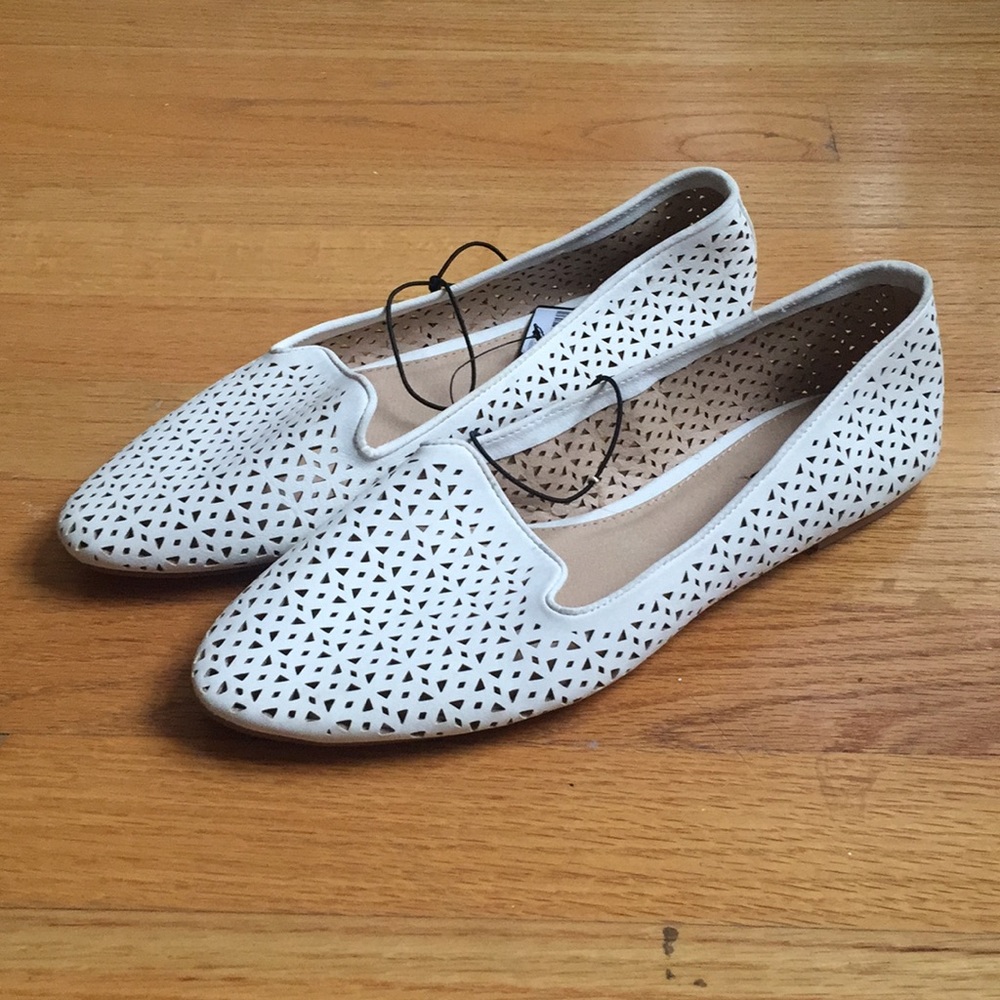 White Forever 21 Flats