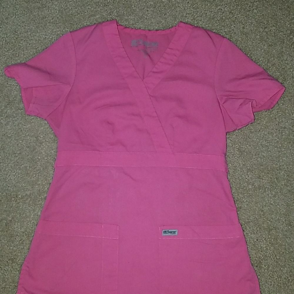 Grey's anatomy pink scrub top