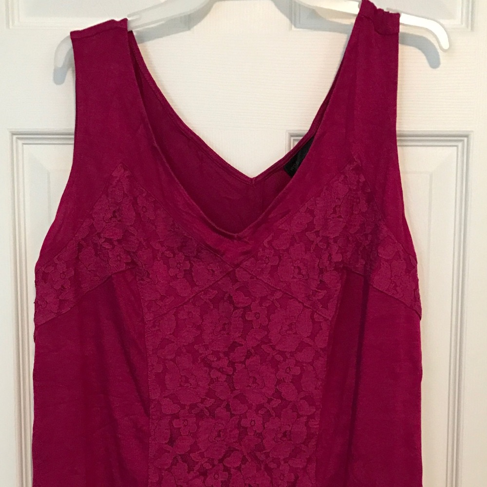 *NEW* 1X Wine color lace Blouse