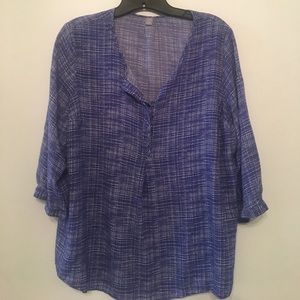 Beautiful blue and white blouse