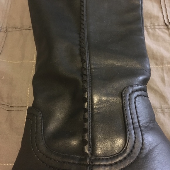 Franco Sarto Chipper Black Leather/Brown Wide Calf Tall  Franco Sarto Boots
