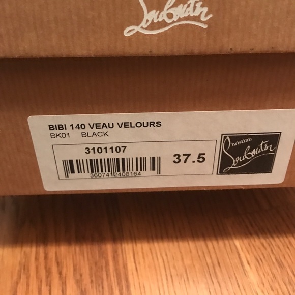 Christian Louboutin 37.5 BIBI Velours black pump