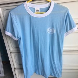 VICTORIA’S SECRET PINK Blue Logo Tee