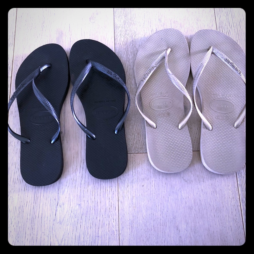 Havaianas black and gold