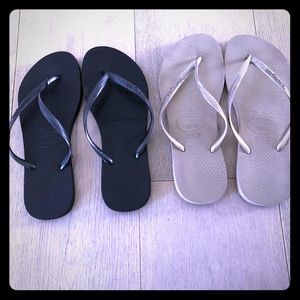 Havaianas black and gold
